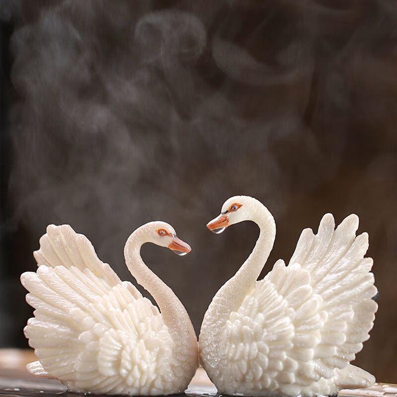 Смола Меняющий цвет Лебедь Чайный питомец Фигурка