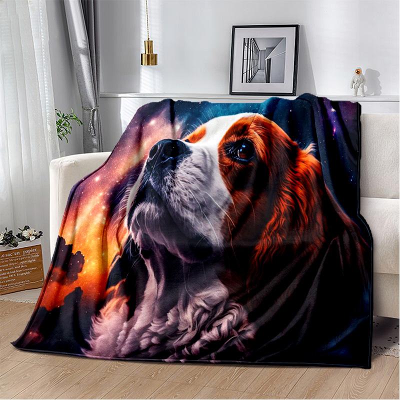 Одеяло с милой собакой, мультяшным хаски, самоее, чихуахуа, коки, померанским шпицем, мягкое одеяло для дома, спальни, чехол для дивана, детское одеяло