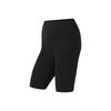 Li Ning Fitness Series Solid Color Mid Waist Comfortable Breathable Versatile Tight Sports Shorts Women Shorts Black AUSU044-1