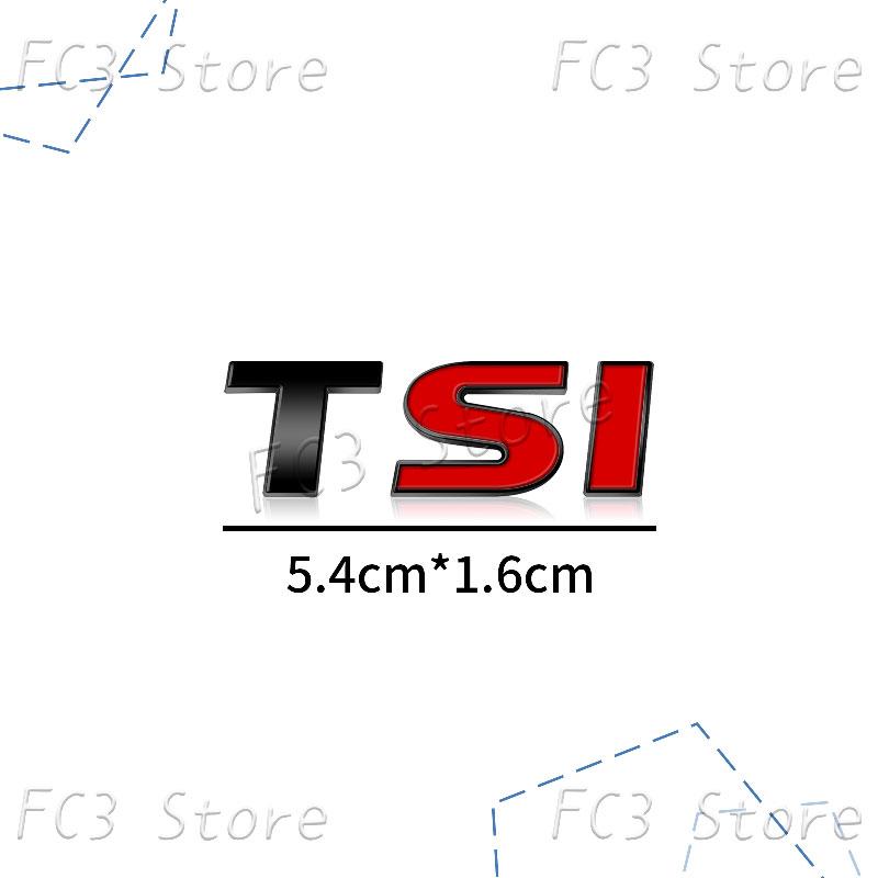 W29New 3D ABS Plastic Car Styling TSI Logo Emblem Rear Bumper Trunk Badge Sticker For VW Volkswagen Golf 4 5 6 MK6 MK7 Jetta Passat