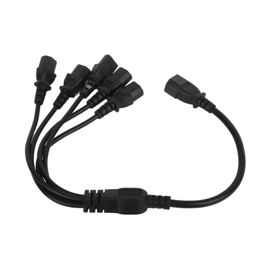 UPS PDU C14 To 5 X C13 Power Adapter Cable Male To Female 10A 250V Y Splitter Power Adapter Cable 1.6ft