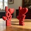 3D-печатная фигурка любовного письма, Красное сердце LOVE Настольное украшение для декора свадьбы и годовщины, Романтический знак на стол ко Дню святого Валентина для спальни,