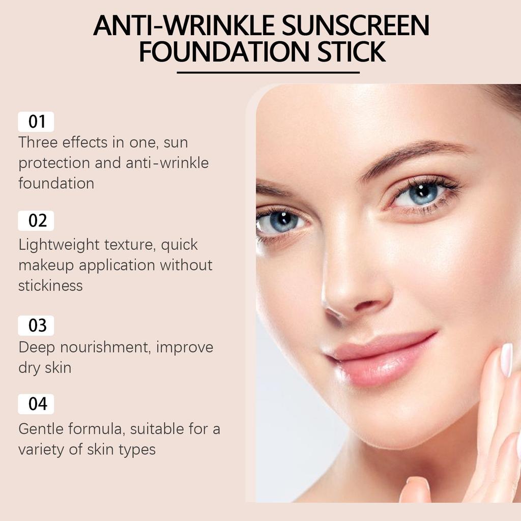 2 в 1 тональный крем против морщин, тональный крем-стик с кистью, тональный крем-стик для лица, тональный крем-стик 20 г