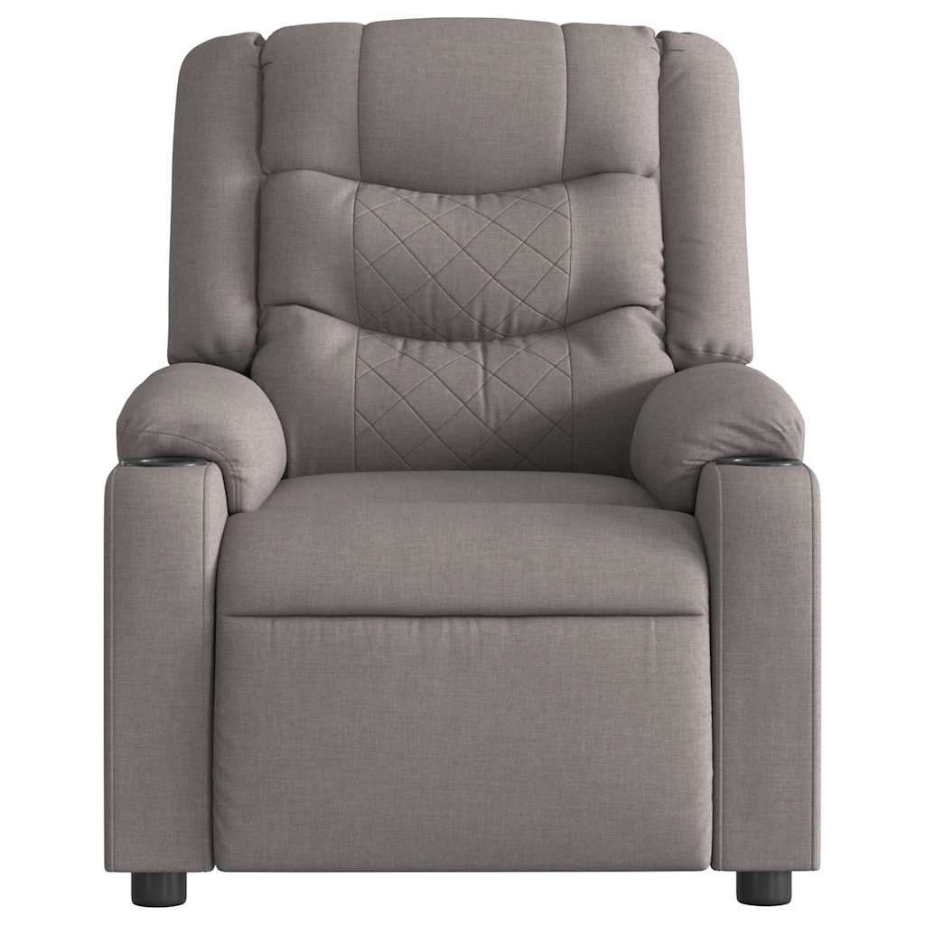 Electric Massage Chair Taupe Fabric