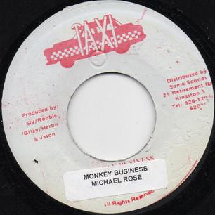 7-дюймовая пластинка MICHAEL ROSE - Monkey Business НЕТ Taxi Jamaica Регги, Ска и Даб Б/У