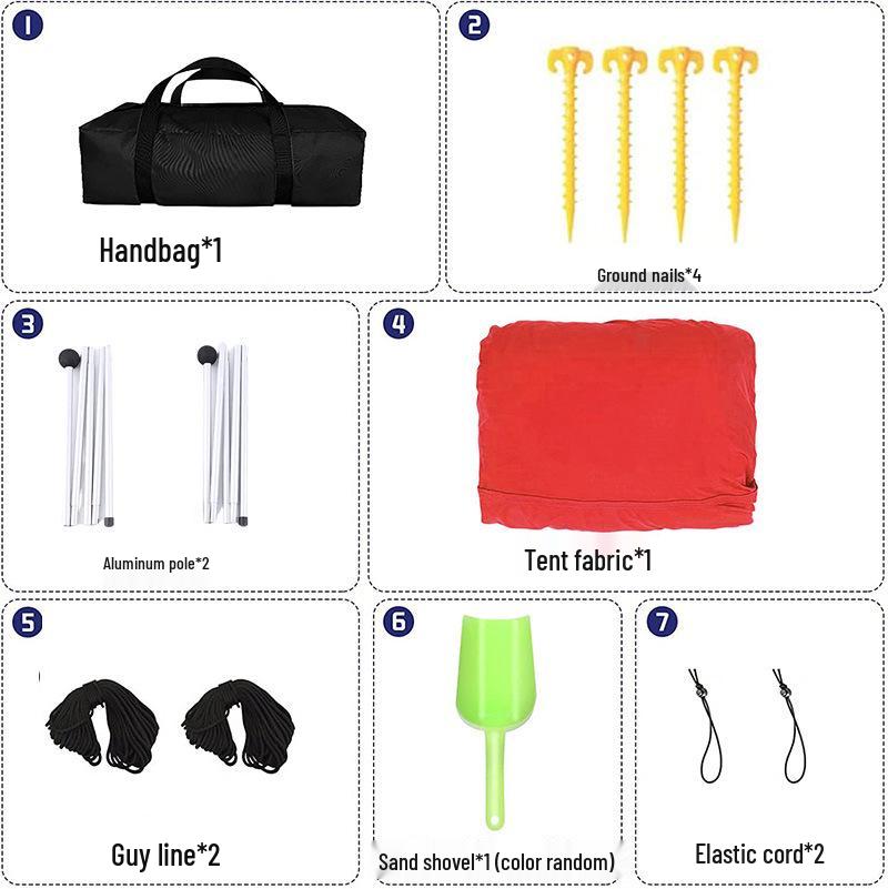 Portable Outdoor Beach Tent Lycra Shade Canopy