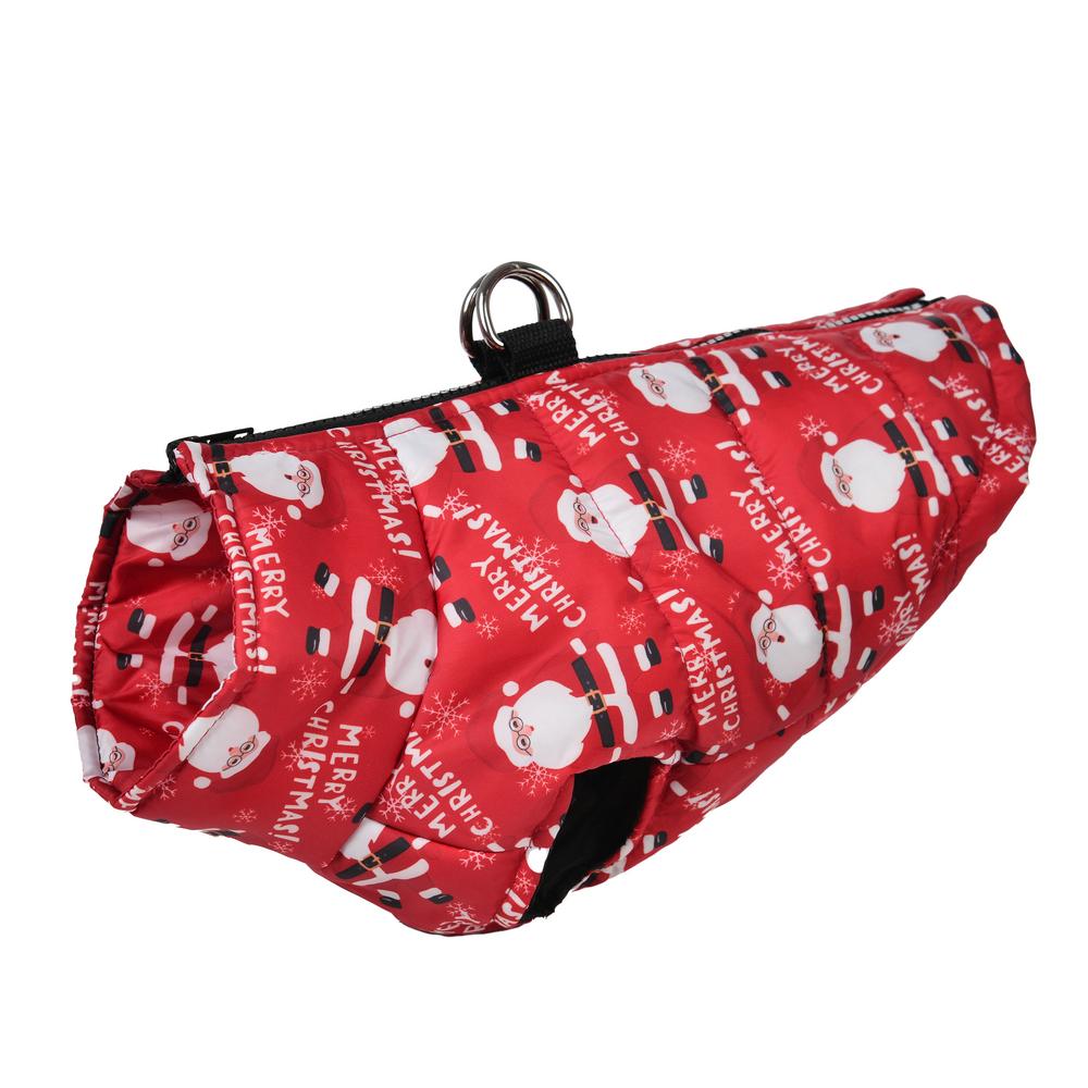 Рождественский костюм для собаки, зимняя теплая куртка для маленьких собак, кошек, жилет, пальто, одежда для домашних животных, милый принт с изображением лося, водонепроницаемый пуловер для щенков