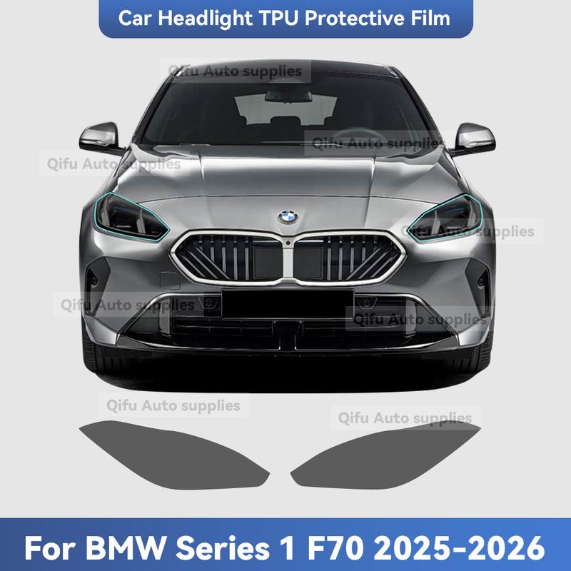For BMW Serie 1 F70 2025 2026 TPU Headlight Anti-Scratch Smoke Black Transparent Modification Color Changing Protective Film