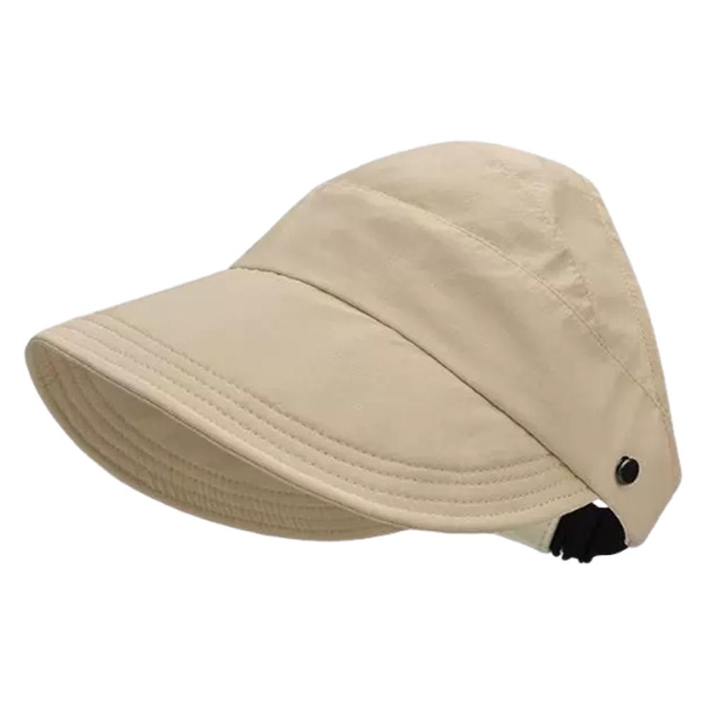 Уличная шляпа от солнца с полым верхом и защитой от УФ-лучей, складная пляжная шляпа, портативный козырек от солнца для женщин