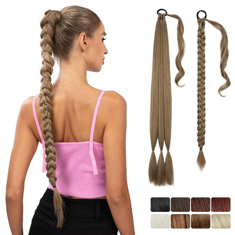 Ladies Wig Real Natural Ponytail Wig Braid Winding Hair Extension Ponytail Ponytailhair