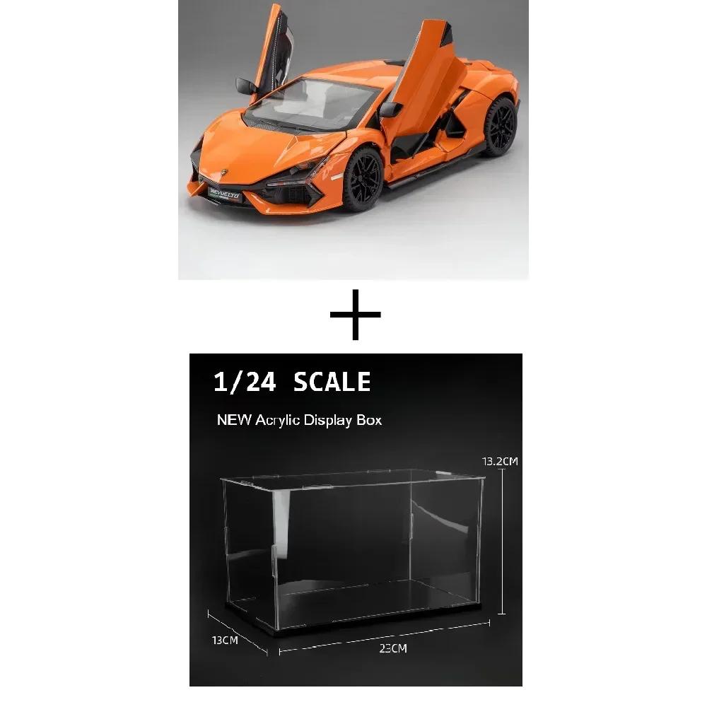 1:24 Revuelto Sports Car Toy Model Alloy Diecast Music Light Supercar Doors Opened Vehicle Models Collection Gifts for Boys