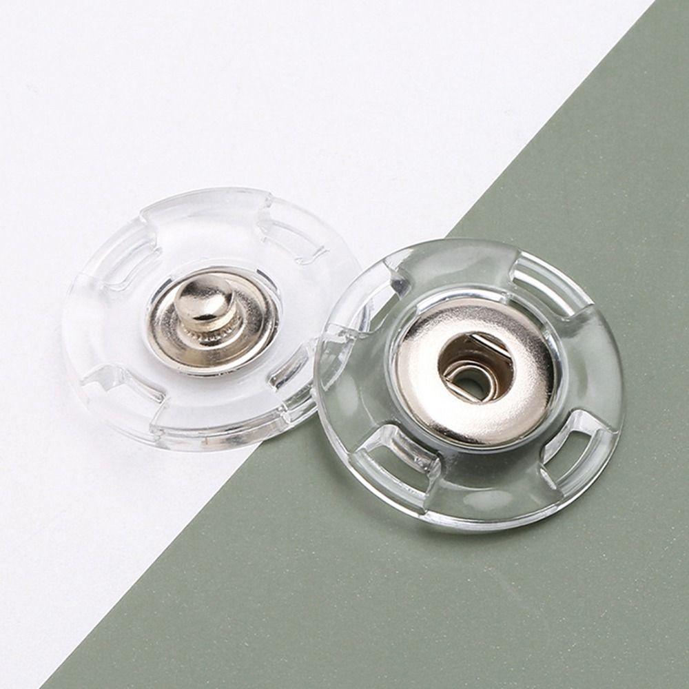 10 Pcs Fastener Transparent Snap Button Round Invisible Snap Button DIY   Sweater