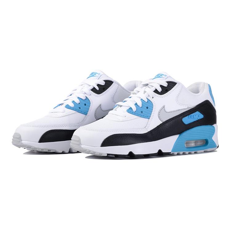 Nike Кроссовки Air Max 90 Низкие Беговые Сине-серые Черные Унисекс Детские 833418-101
