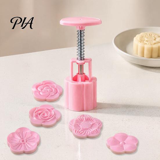 Durable Plastic Baking Molds Dual-Head Pastry Mold, 2-in-1 DIY Press Tool for Mooncake Diy Dessert Making Kit Cookie Cake, Detachable ABS