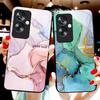 Цвет с мраморным узором для Oppo A79 5G 58 78 74 60 4G Reno 11F Realme GT 6 11 Note 50 10 C55 X2 Черный чехол для телефона из закаленного стекла