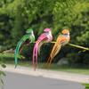 Feather Bird Color Bird Foam Bird Green Plant Binding Simulation Feather Bird Gardening Pastoral Garden Decorative Craft Bird