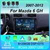 Android14 Carplay Auto Для Mazda 6 GH 2007 2008 2009 2010 2011 2012 Мультимедиа GPS Автомагнитола Видеоплеер Стерео 2din Головное устройство