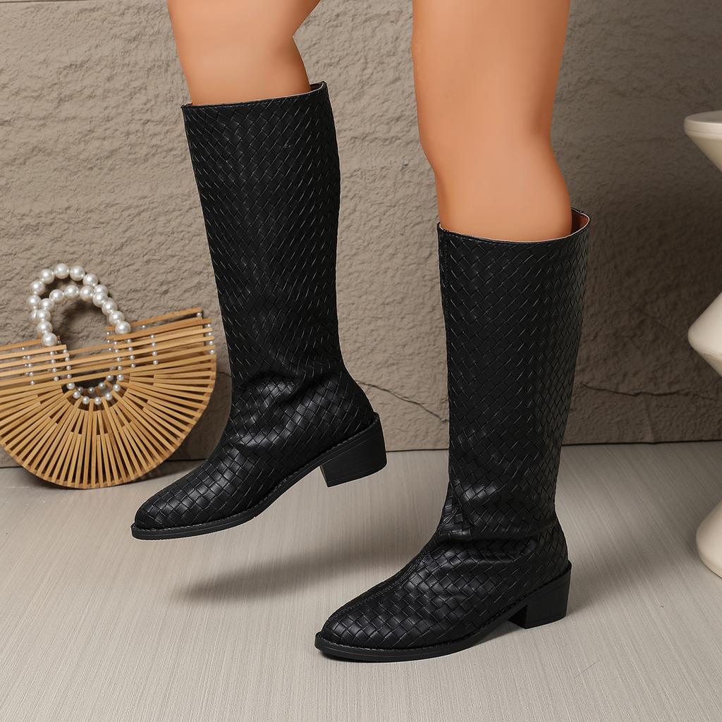 Women's Spring/Summer New Style Fish Mouth Thick High Heels Knee Length Cool Boots Show Women's Large Medium Boots