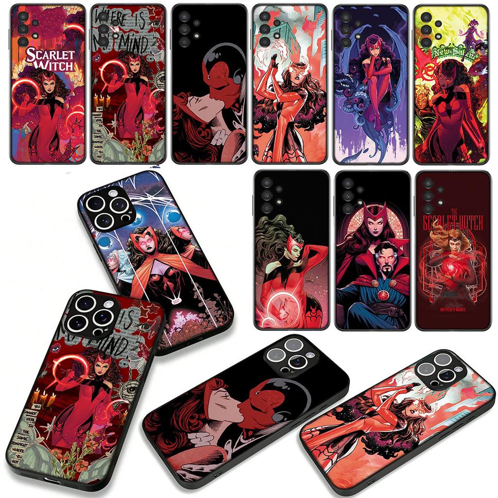 Для Samsung Galaxy A25 A37 A57 A12 A14 A31 A41 A50 A51 A70 A71 A72 A21S A04 M15 Note 20 9 8 10 Чехол M-Marvels Алая Ведьма