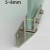 2Pcs Shaft Hinge Display Cabinet Hinge Non-Perforated Glass Clamp  Furniture Door Hinge Hardware