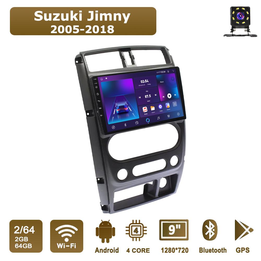 Автомобильная магнитола Android Car-Play для Suzuki Jimny 2005-2018, Мультимедийный проигрыватель, Головное устройство, Стерео, GPS-навигация, BT, WIFI, 2+64 ГБ