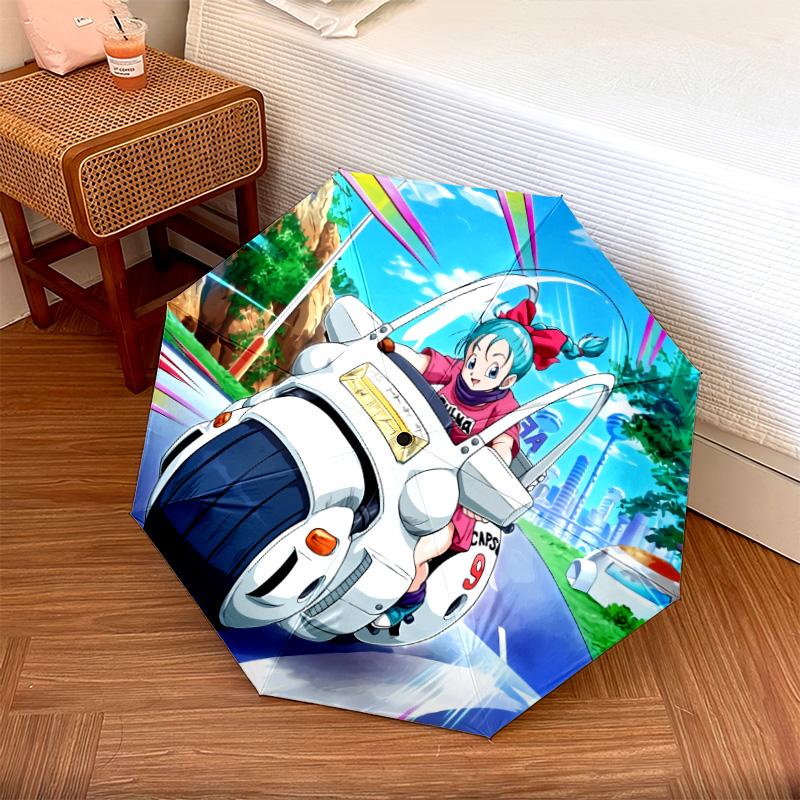 Узор Dragon Ball, автоматический складной зонт, портативная и складная конструкция, 8 спиц, рождественский или день рождения подарок.
