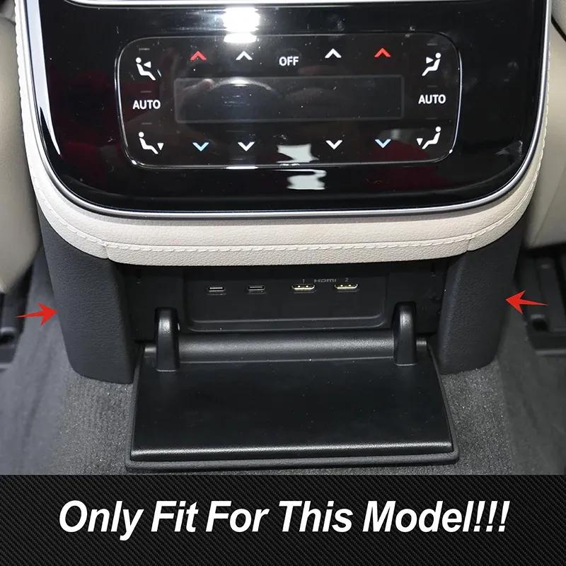 For Mercedes Benz S Class W223 -2024 Car Rear Air Outlet Panel Protection Cover Carbon Texture Stickers Interior Accessories