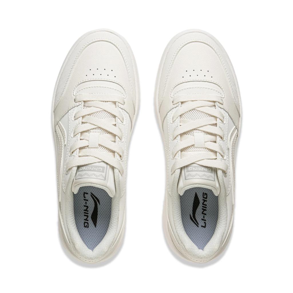 Li Ning Yuan Bao V3 Classic Fashion White Sneakers Retro Versatile Thick Sole Comfortable Rebound Women Sneakers Cloud-White AGCV108-3