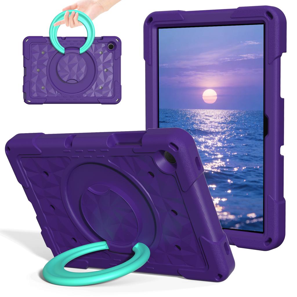 Чехол-подставка с ручкой для Samsung Galaxy Tab A11+ / A9+, геометрический узор, ПК + ЭВА, с плечевым ремнем