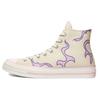 Golf Le Fleur x 1970s Chuck Taylor All Star "Flames" Модные Универсальные Высокие Эспадрильи Унисекс Фиолетовое Пламя