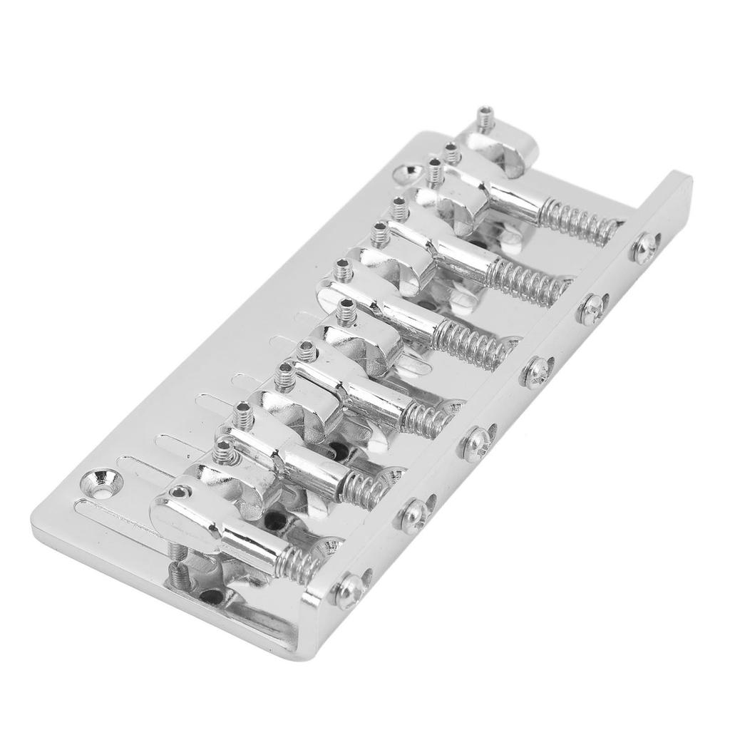 Bass Bridge Zinc Alloy Fixed Type 6 String Electric Bass Bridge Replacement for Practice
