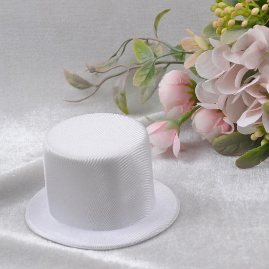 Мини Цилиндр 9см ЕВА Топперы для Кукол Рукоделия Черный/Белый Аксессуар для Костюма Питомца Рождественское Украшение