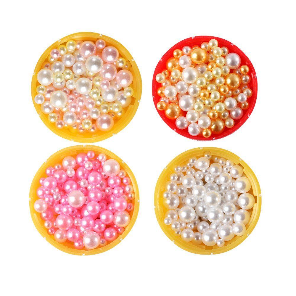 Crafts Loose Beads Necklace Scrapbook Filler UV Resin No Hole Jewelry Making Imitation Pearl Beads
