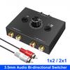 Двунаправленный переключатель аудио 2 x 1 / 1 x 2 RCA Стерео аудио переключатель-разветвитель с кнопкой Mute L / R Стерео аудио переключатель