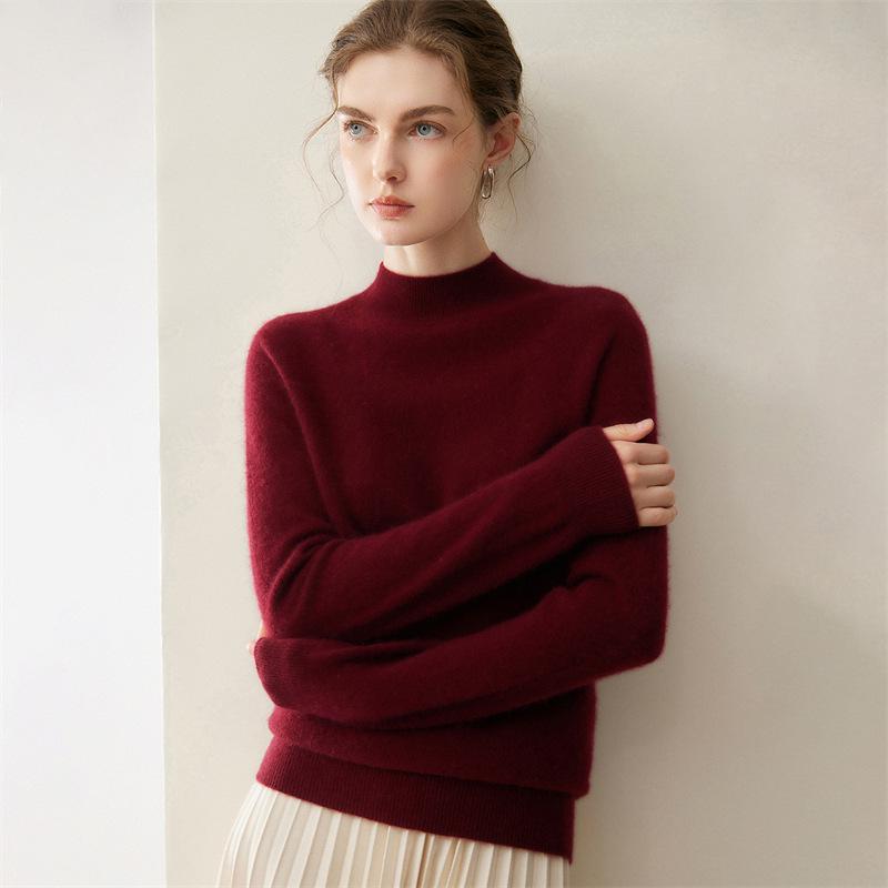 Lekasha Women's 100% Pure Cashmere Round Neck Base Layer Top