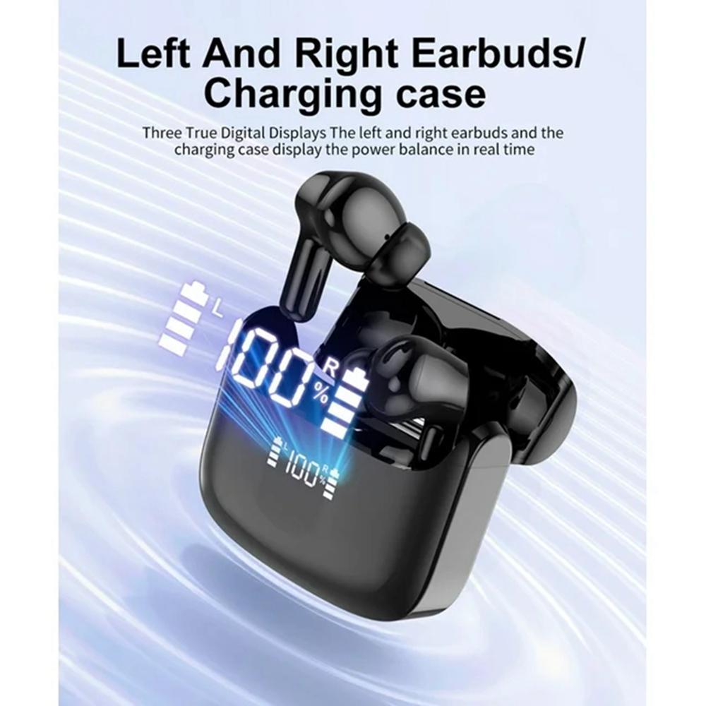 Наушники Bluetooth 5.3 HiFi стерео беспроводные наушники со светодиодным дисплеем питания IP7 Водонепроницаемые беспроводные наушники Спортивная гарнитура для Android iOS