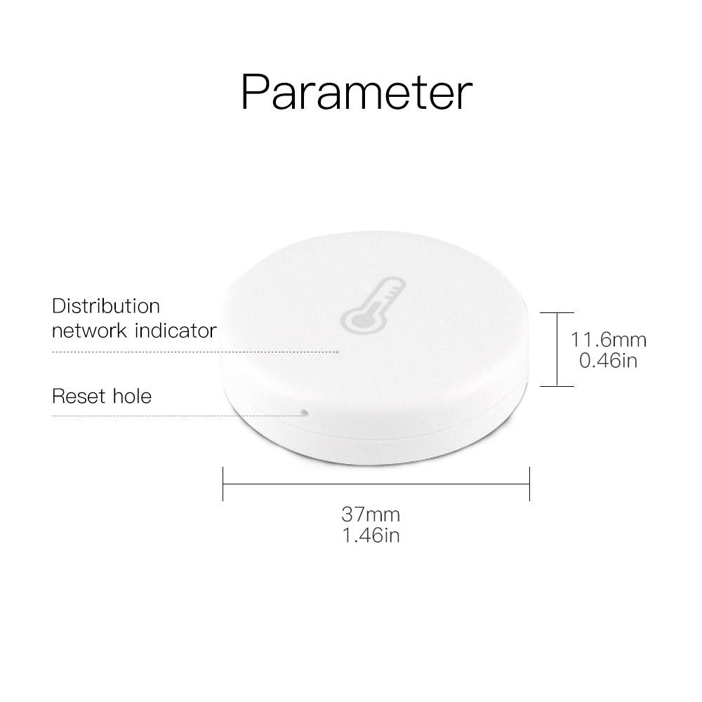 Wi Fi ZigBee Hygrometer Thermometer Smart Temperature Humidity Sensor 30 Days Historical Data Compatible with Alexa