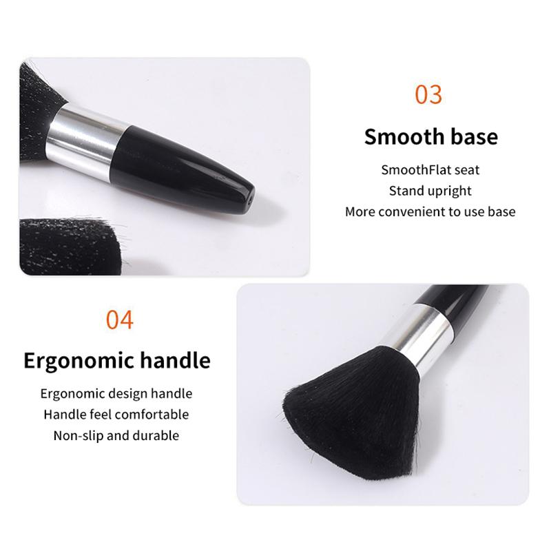 1 шт., мягкая шея, щетка для лица, парикмахерская, черная щетка для бороды, щетка для чистки волос, расческа для салона, парикмахерские инструменты для укладки макияжа