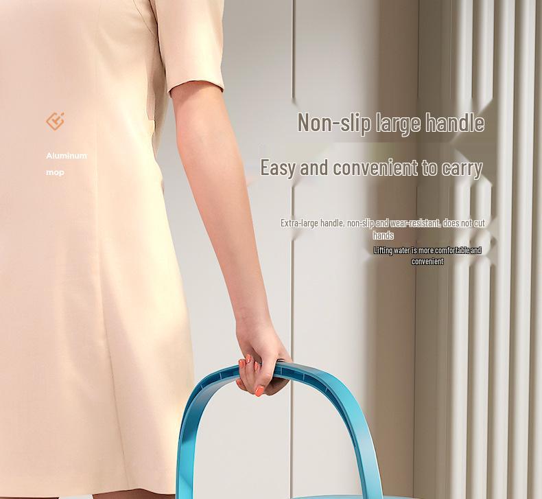 Швабра с ведром для разделения грязной и чистой воды и функцией отжима без рук: Ленивая вращающаяся плоская швабра для уборки дома.