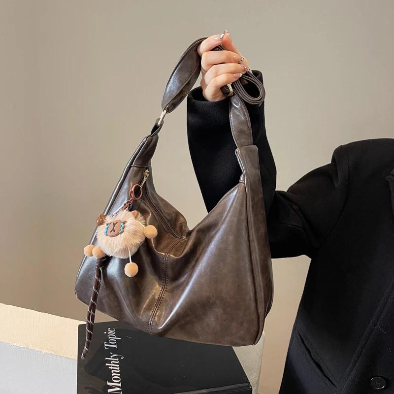Высококачественная женская сумка через плечо на осень/зиму, новая вместительная повседневная сумка на одно плечо