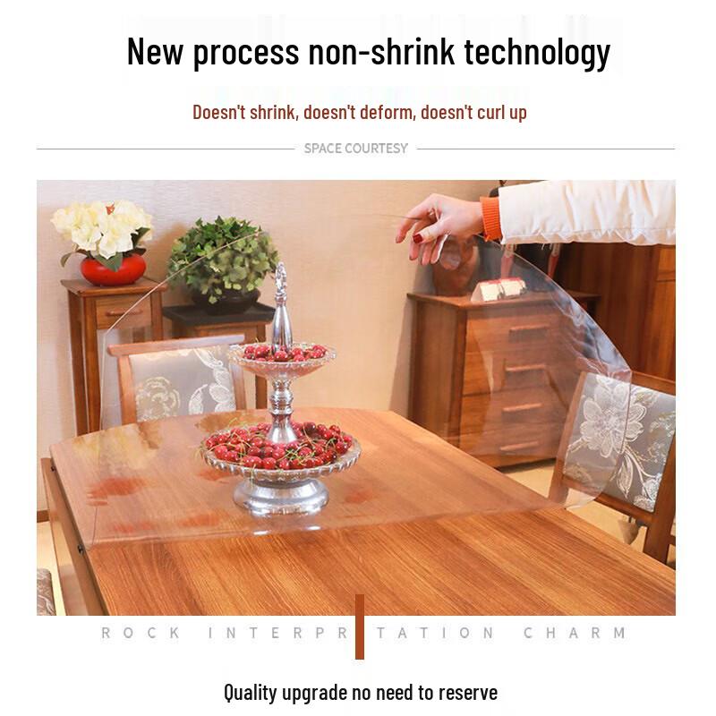 Круглый прозрачный ПВХ защитный чехол на стол Baichengdao