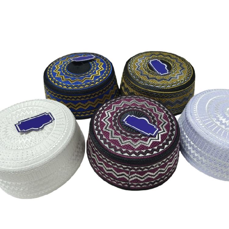 Тюрбаны для мужчин Дышащая хлопковая шляпа куфи Круглая арабская шляпа Исламская шапочка-тюбетейка