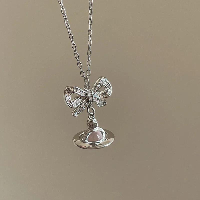 Cat Eye Butterfly Necklace – Elegant Planet Pendant Choker, Fashion Jewelry Gift for Women & Girls
