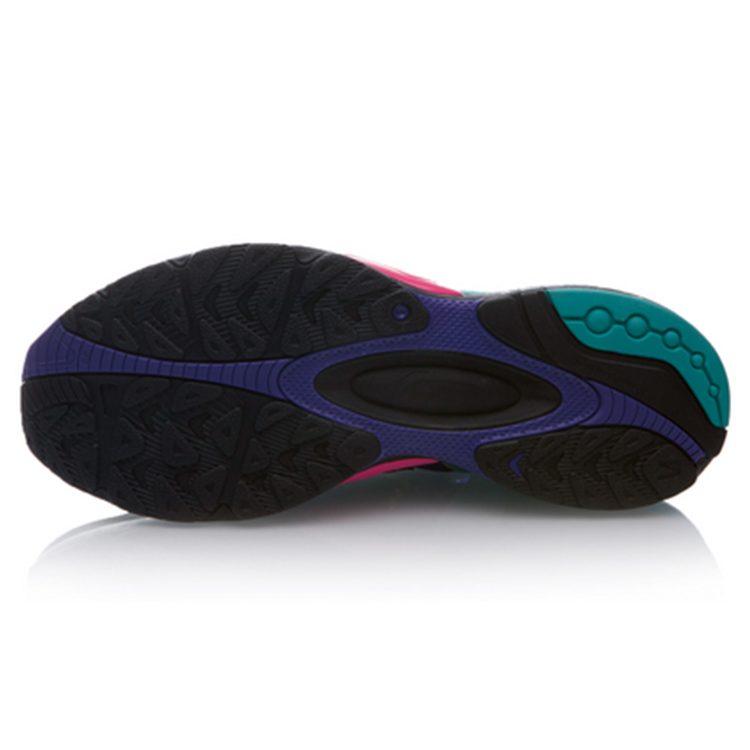 Li Ning V8 Скользкие, износостойкие, легкие низкие беговые кроссовки мужские Черно-сине-красные ARHP093-9