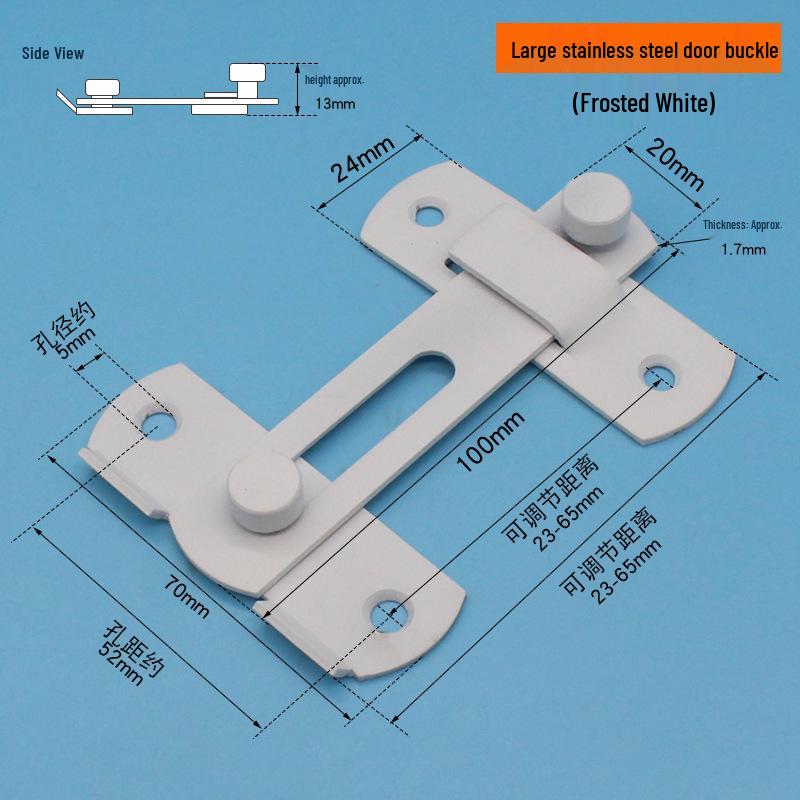 Нержавеющая сталь 90° Задвижка-шпингалет для раздвижных дверей для ванной комнаты и окон