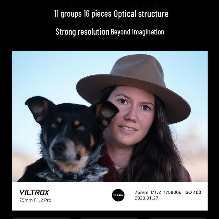 Viltrox 75mm f/1.2 Pro Prime Объектив для беззеркальных камер с байонетом XF/Z/E с автофокусом