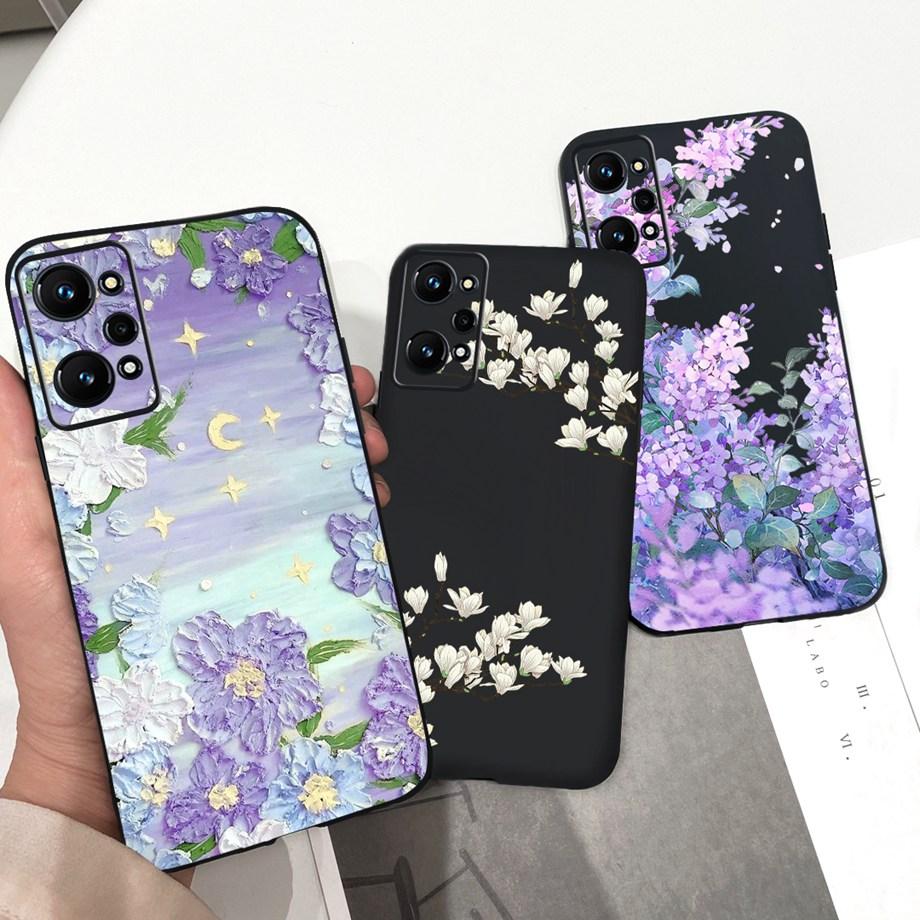 Phone Case For Realme GT Neo2 5G Soft Silicone Coque Funda Cute Cat Moon Night Painting Cover For OPPO Realme GT Neo 2 GTNEO2