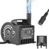 Submersible 12V Water Pump 8 Levels Adjustable 0 700L H Small Fountain Pump with 0 9.8ft Lift, 6.5ft DC Female Plug and