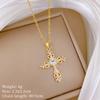 Copper Micro-Inlaid Love Light Luxury Temperament Gorgeous Full Diamond Necklace Female Versatile Collarbone Chain Titanium Steel