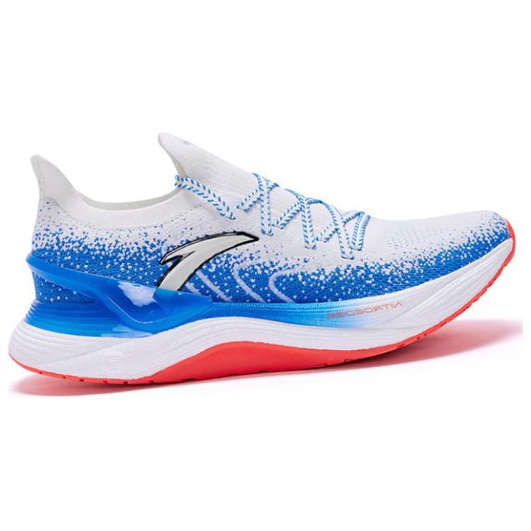 ANTA Chuang 2.0 Pro Running Shoes Men's Low Top Ivory White/Medium Blue/Black 112215581-5